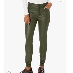 KUT from The Kloth Coated Mia High Rise Slim Skinny Pants, Size 14, NWT